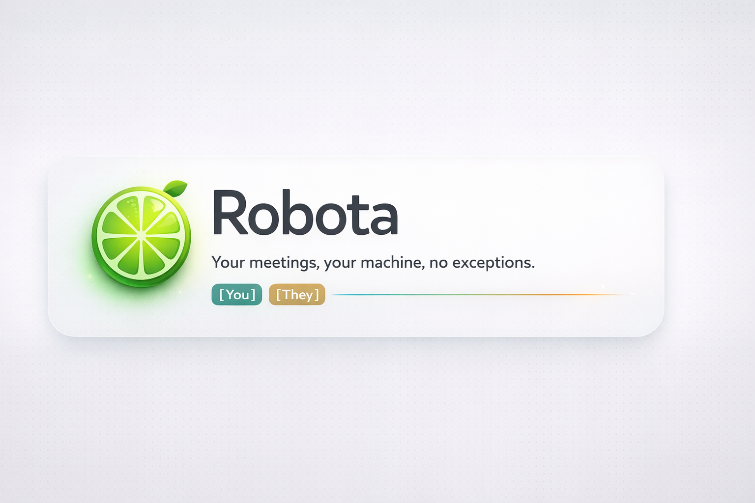 Robota banner showing the app icon and tagline